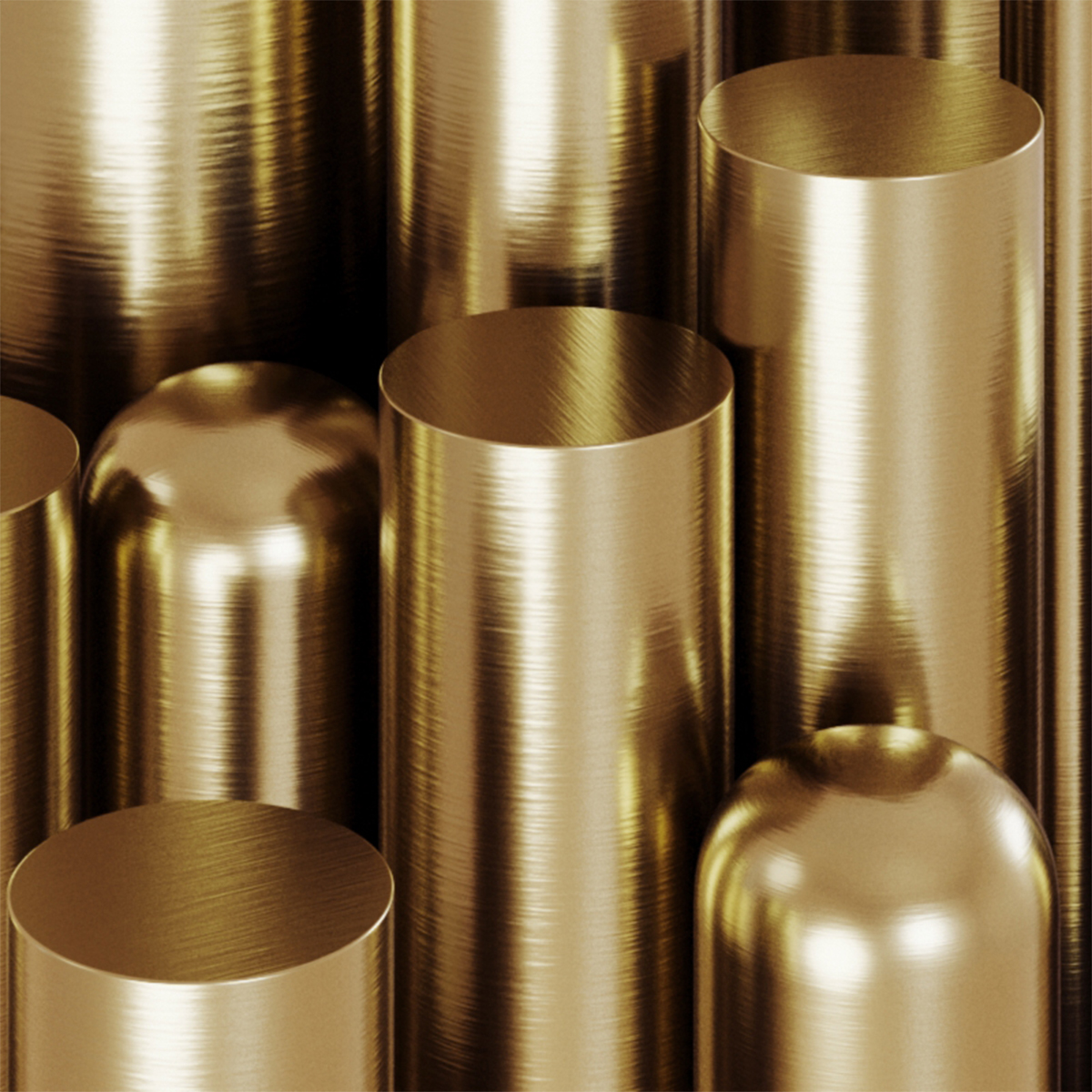 Steel, Brushed Gold Steel, Brushed Gold