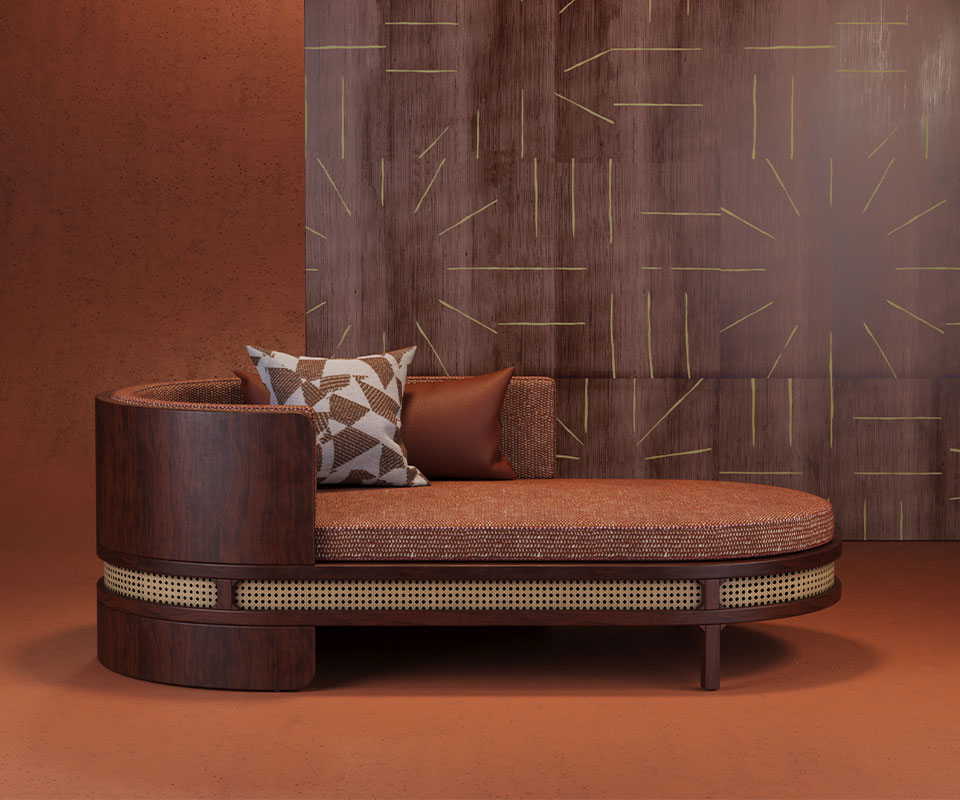 Brooks Chaise Longue - orange