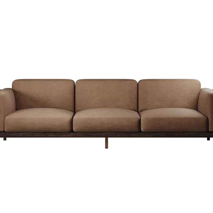The Conway Sofa by Wood Tailors Club exudes an imposing yet solacing feeling of a piece structured in black stained oak, fully upholstered in linen look weave making the Conway Sofa part of your living room.
