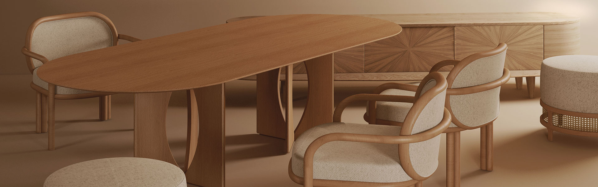Solid oak furniture