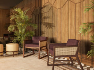 WILLIAM Armchair in Modern Rustic