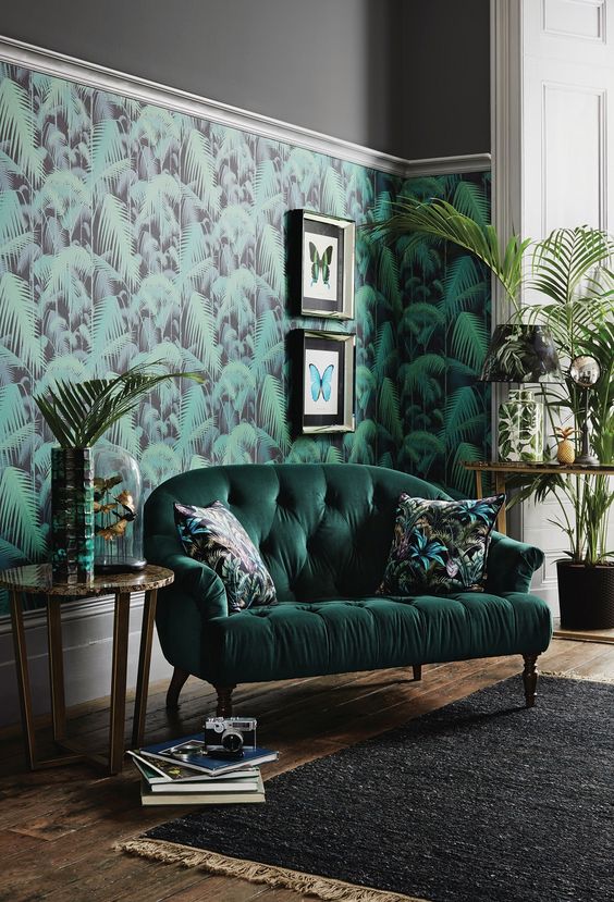 Forest Green Trend Interior Decor Inspiration forest-green-color-trend-interior-decor