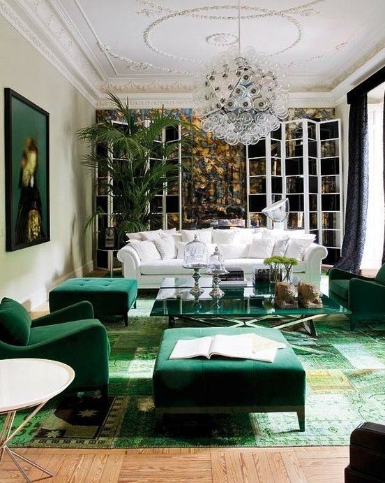 Forest Green Trend Interior Decor Inspiration forest-green-color-trend-interior-decor