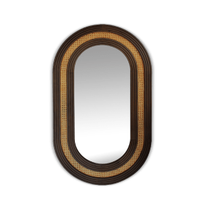 Hudson Mirror with rattan