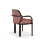 James Dining Chair in red and white Twirl fabric James Dining Chair in red and white Twirl fabric