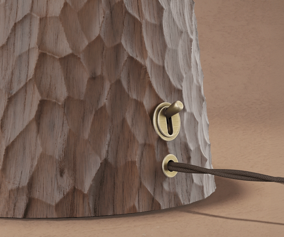Lloyd I Table Lamp switch close-up.