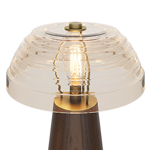 Lloyd II Table Lamp's extra clear glass.