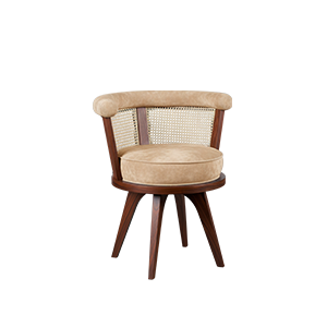 George Dining chair in smoked walnut wood