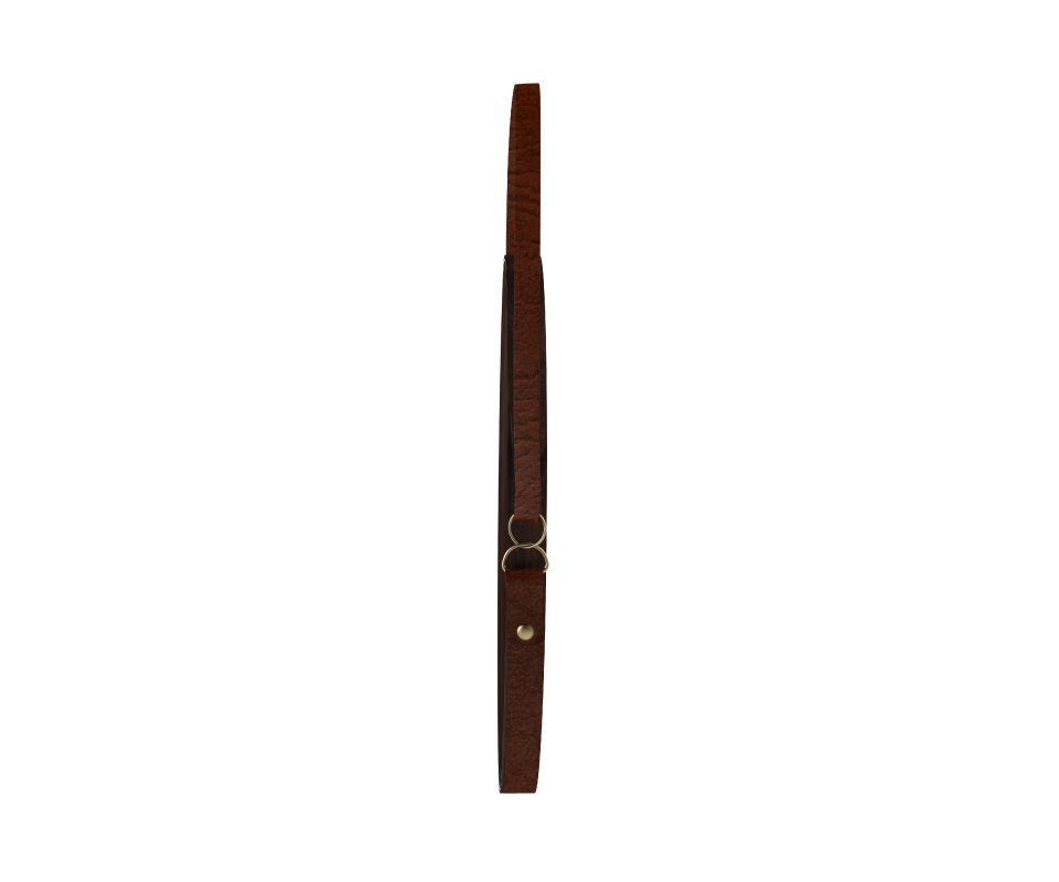 Reynolds Mirror handcrafted in walnut wood with genuine leather and brass