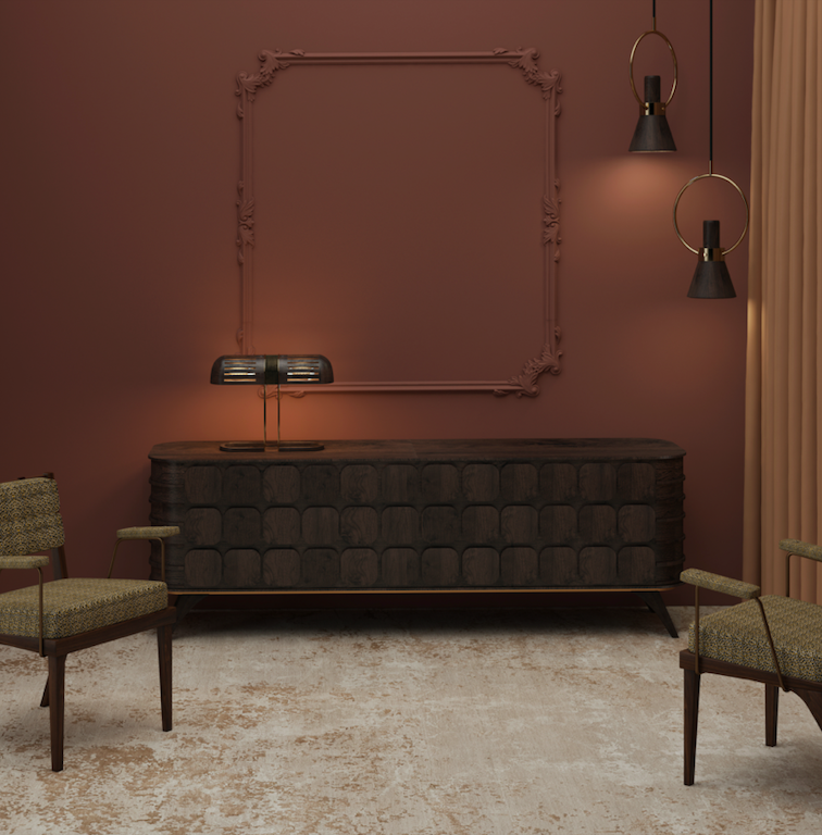 Earth Tones Trend: Interior Décor sideboard armchair wood tailors club natural decor sideboard-armchair-wood-tailors-club-natural-decor